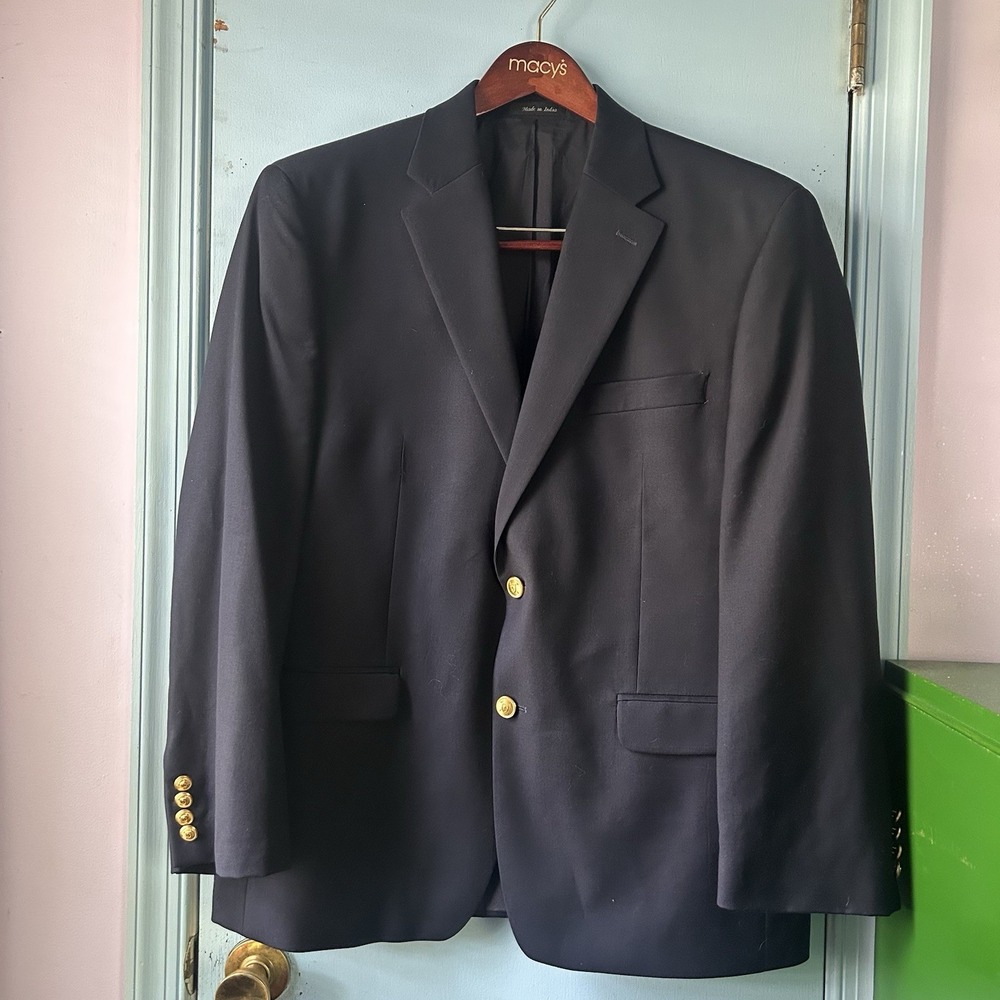 Lauren Ralph Lauren Navy Blazer 42S Gold Nautical Buttons